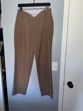 Investments Straight-Leg Brown Dress Pants